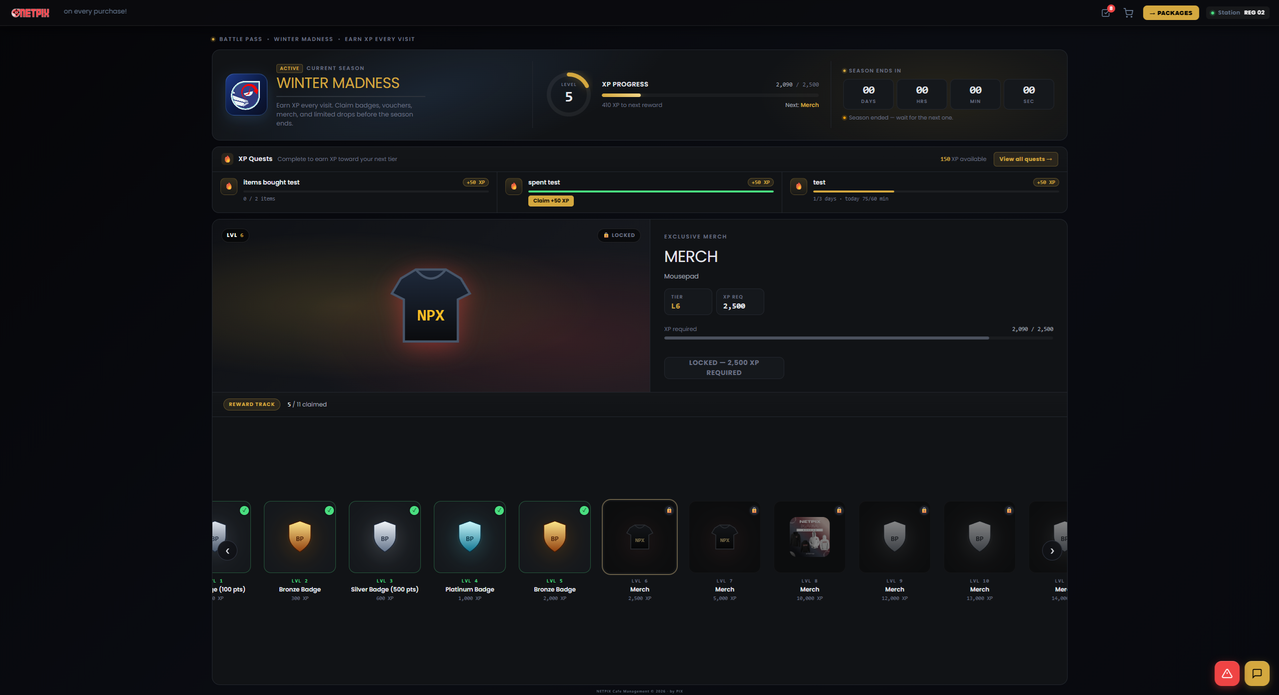 Battle Pass page